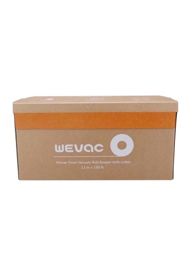 Wevac 11” x 150' Food Vacuum Seal Roll Keeper with Cutter, Ideal Vacuum Sealer Bags for Food Saver, BPA Free, Commercial Grade, Great for Storage, Meal prep and Sous Vide - Image 5